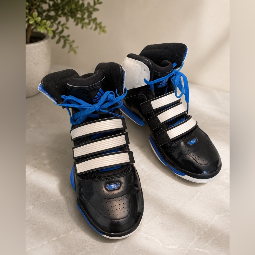Adidas T5 Black Blue High Top Basketball Shoes Men’s 11